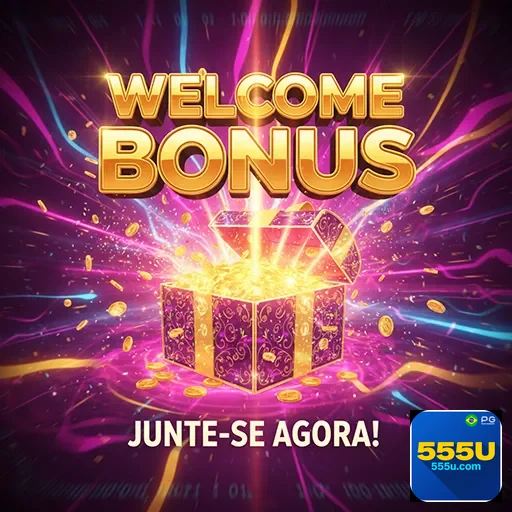 Imagem promocional do bônus 05 no site 555u, destacando vantagens exclusivas para os usuários brasileiros.