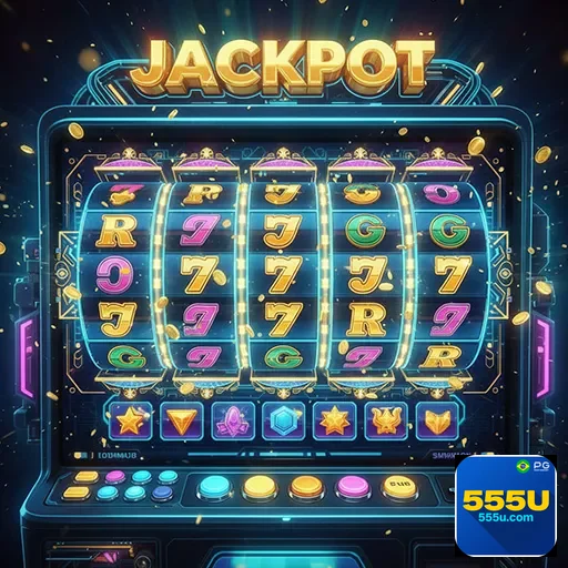 Imagem de jogos de caça-níqueis no site 555u, destaque para a diversão com slots online.